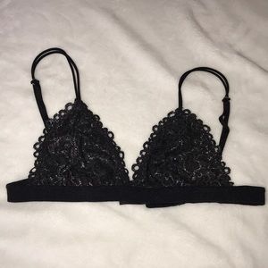 black bralette